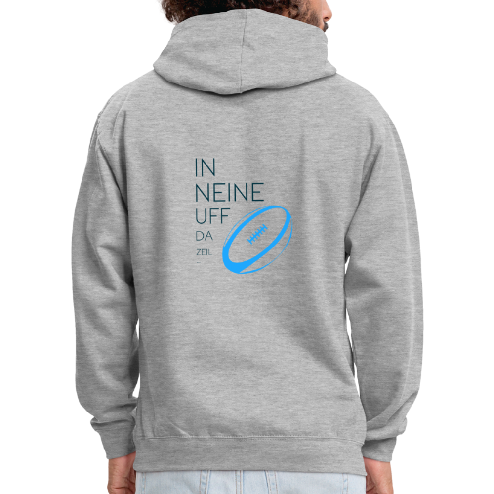 UNISEX HOODIE - IN NEINE UFF DA ZEIL RUGBY TRANSPARENT - Grau meliert/Navy