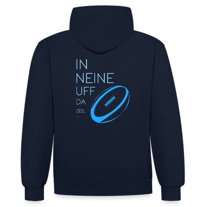 UNISEX HOODIE - IN NEINE UFF DA ZEIL RUGBY DARK - Navy/Grau meliert