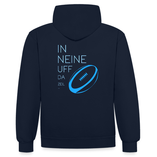 UNISEX HOODIE - IN NEINE UFF DA ZEIL RUGBY DARK - Navy/Grau meliert