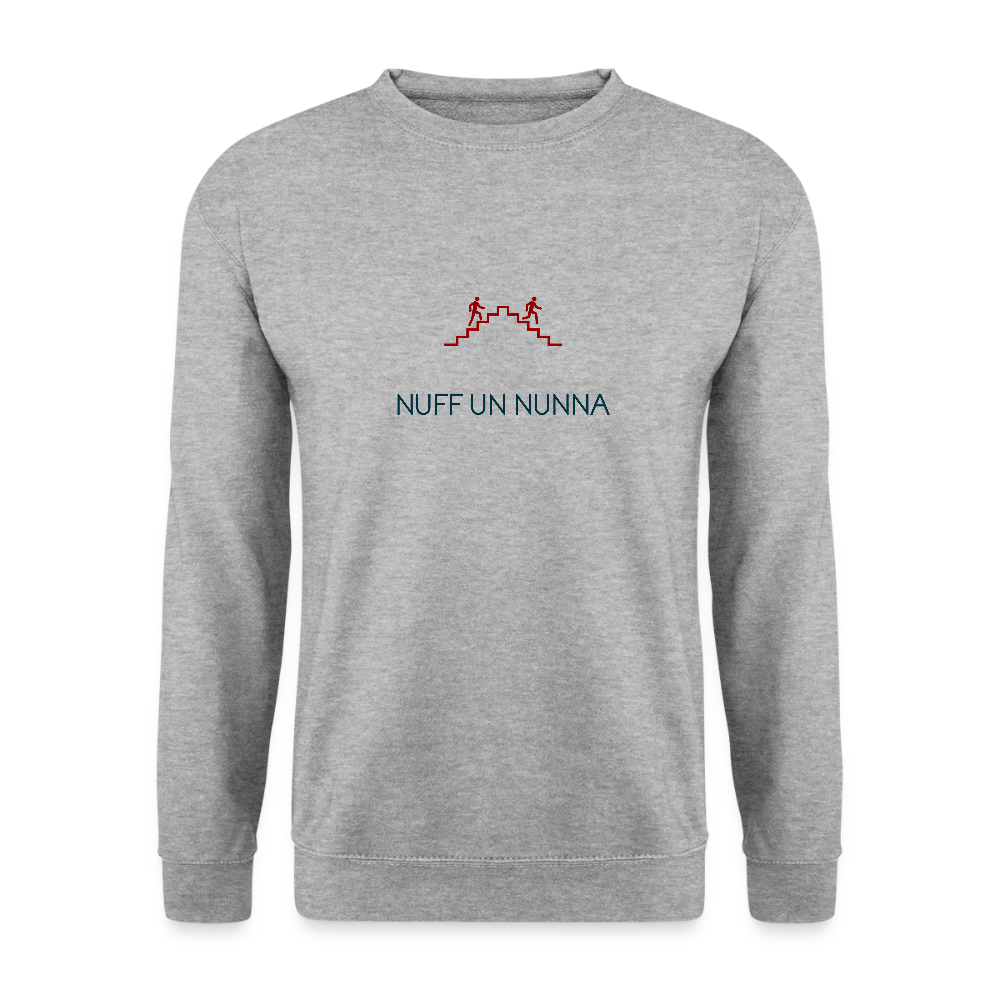 UNISEX SWEATSHIRT - NUFF UN NUNNA TRANSPARENT - Weißgrau meliert