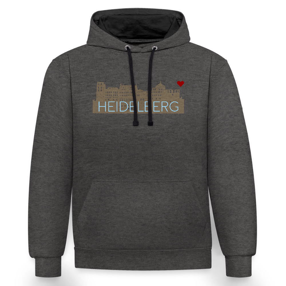 UNISEX HOODIE - HEIDELBERGER SCHLOSS DARK - Anthrazit/Schwarz