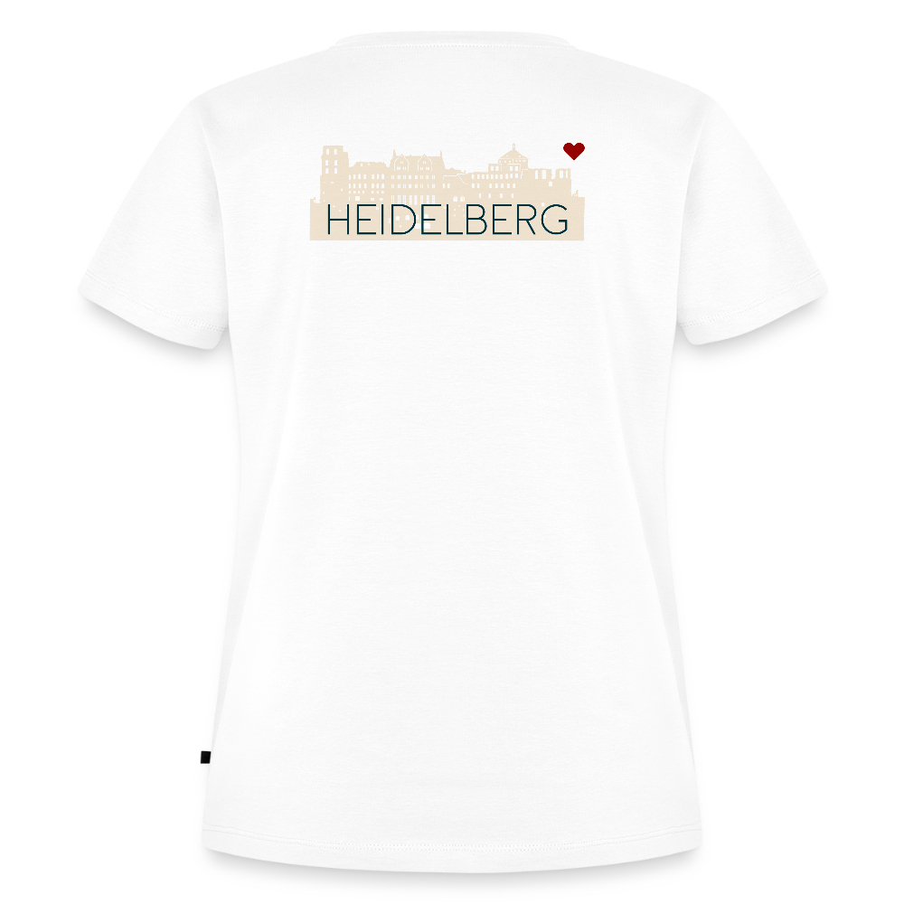 DAMEN ORGANIC SHIRT - HEIDELBERGER SCHLOSS (DESIGN HINTEN) TRANSPARENT - Weiß