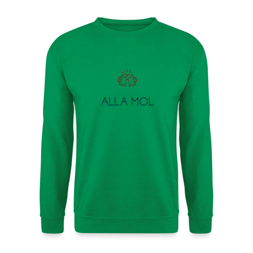 UNISEX SWEATSHIRT - ALLA MOL BIER TRANSPARENT - Kelly Green