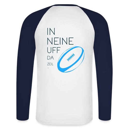 HERREN KONTRAST-LANGARM-SHIRT - IN NEINE UFF DA ZEIL RUGBY TRANSPARENT - Weiß/Navy