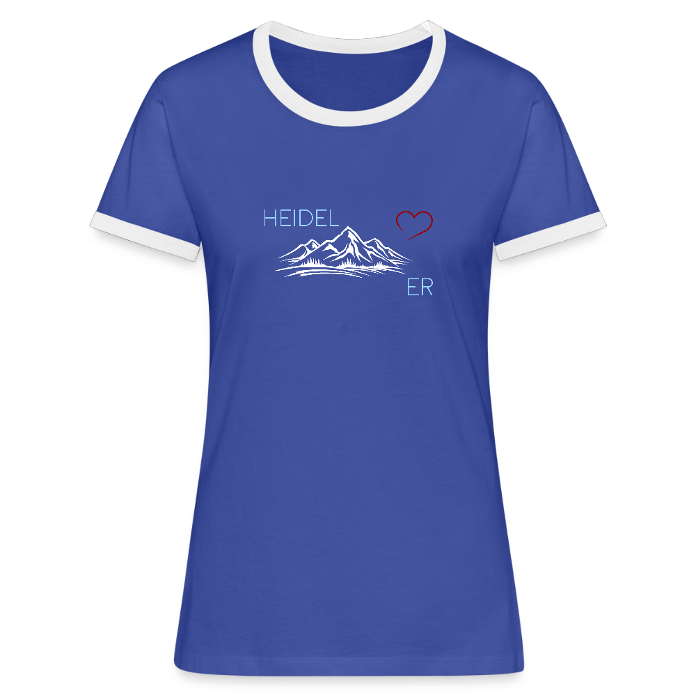 DAMEN KONTRAST SHIRT- HEIDEL(BERG)ER DARK - Blau/Weiß