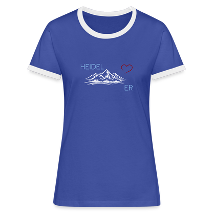 DAMEN KONTRAST SHIRT- HEIDEL(BERG)ER DARK - Blau/Weiß