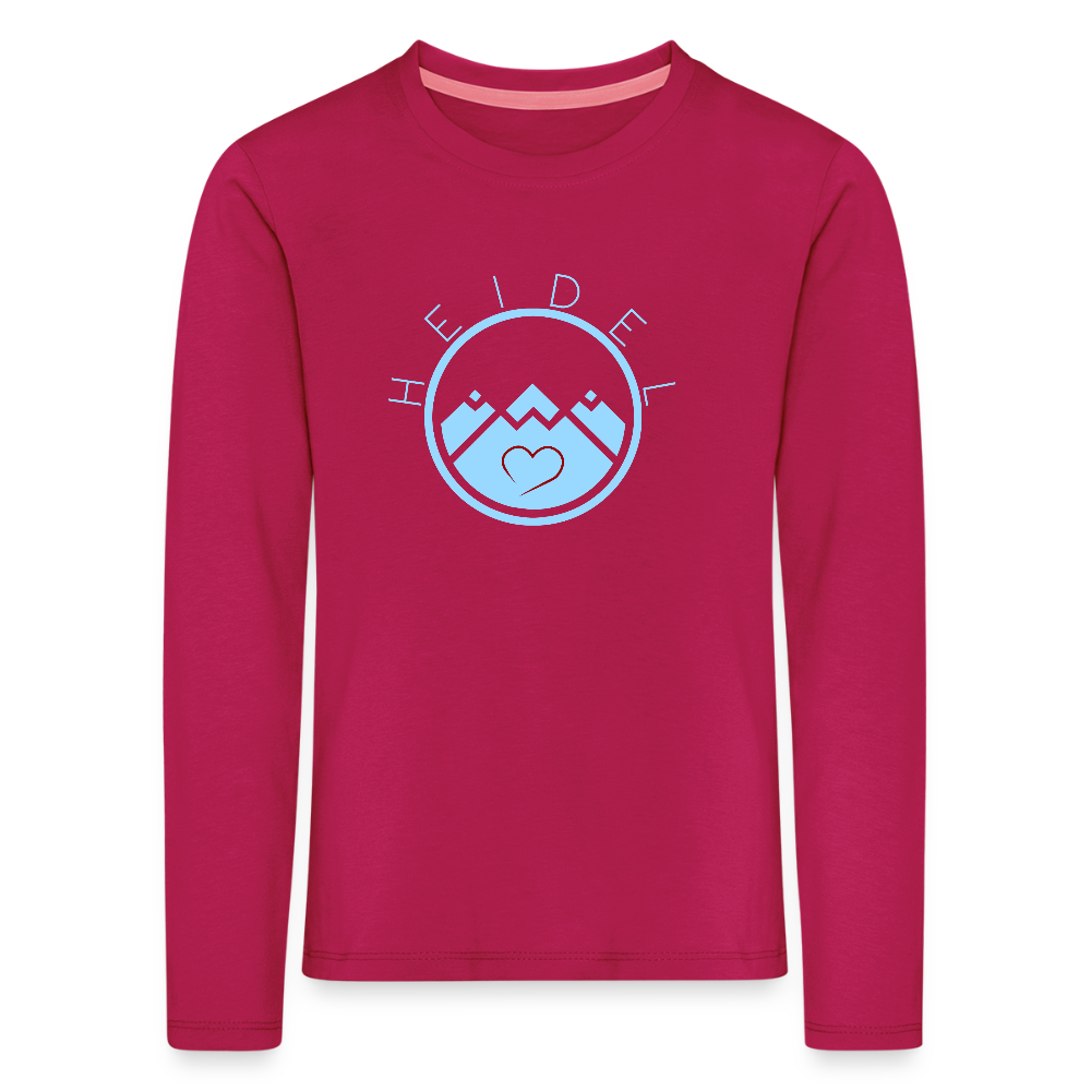 KINDER PREMIUM LANGARM-SHIRT - HEIDELSTORE DARK - dunkles Pink