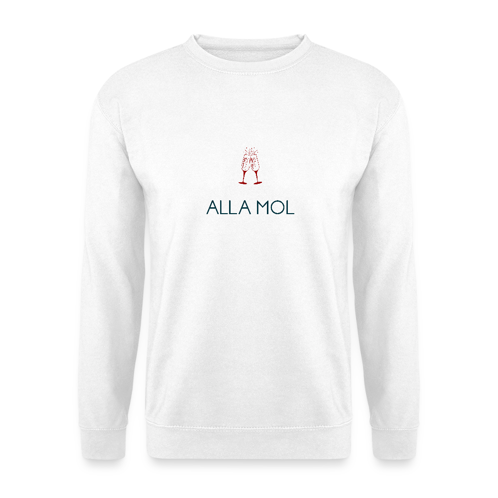 UNISEX SWEATSHIRT - ALLA MOL SEKT TRANSPARENT - Weiß