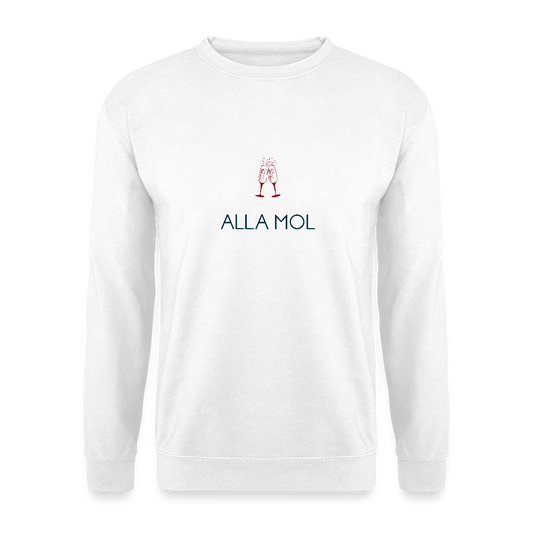 UNISEX SWEATSHIRT - ALLA MOL SEKT TRANSPARENT - Weiß