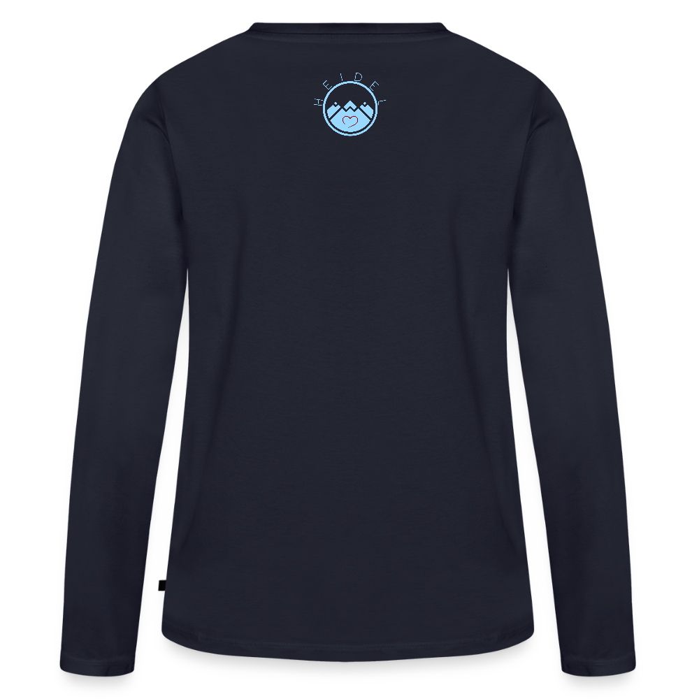 DAMEN ORGANIC LANGARM-SHIRT - ALLA MOL DARK - Navy