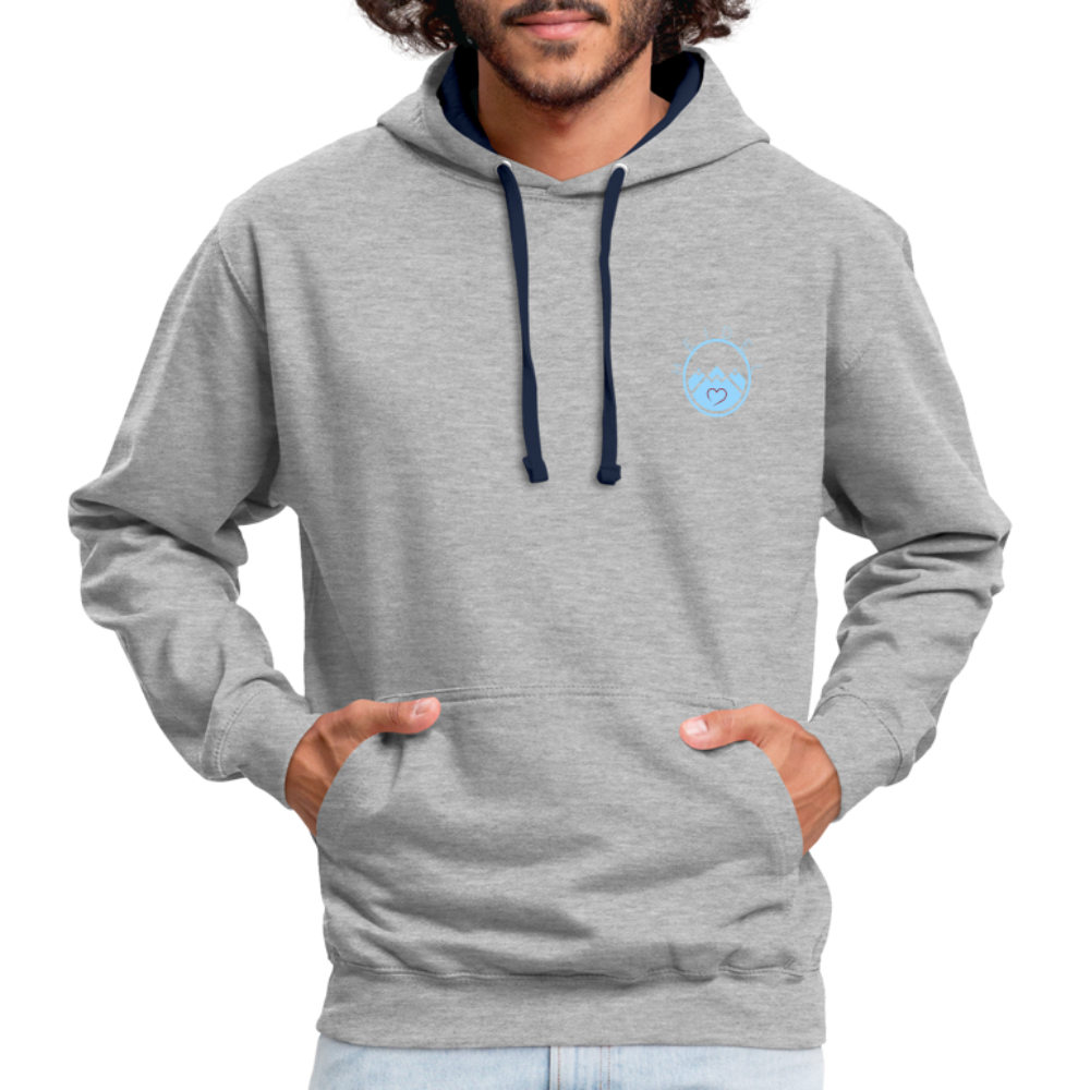 UNISEX HOODIE - IN NEINE UFF DA ZEIL RUGBY DARK - Grau meliert/Navy