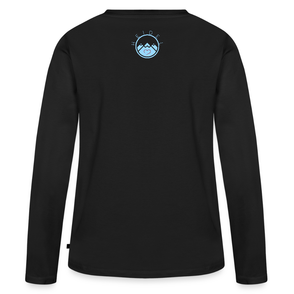 DAMEN ORGANIC LANGARM-SHIRT - ALLA GUT DARK - Schwarz