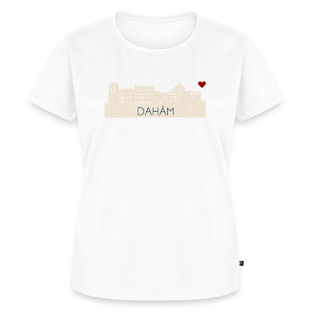 DAMEN ORGANIC SHIRT - HEIDELBERGER SCHLOSS DAHÄM TRANSPARENT - Weiß