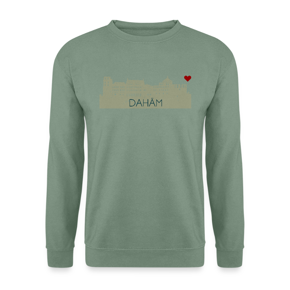 UNISEX SWEATSHIRT - HEIDELBERGER SCHLOSS DAHÄM TRANSPARENT - Graugrün