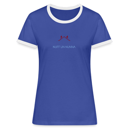 DAMEN KONTRAST SHIRT - NUFF UN NUNNA DARK - Blau/Weiß