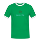 HERREN KONTRAST SHIRT - ALLA MOL DARK - Kelly Green/Weiß