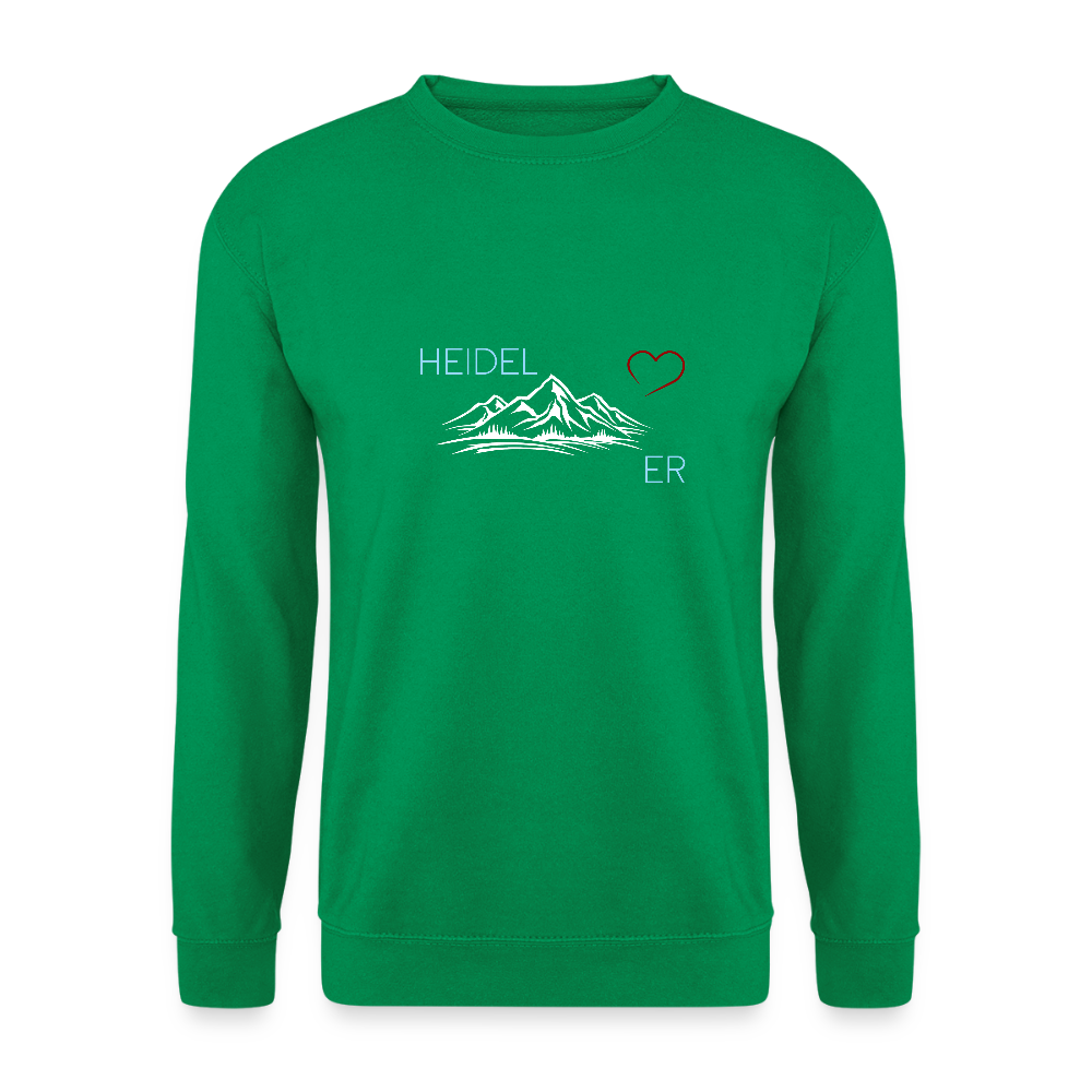 UNISEX SWEATSHIRT - HEIDEL(BERG)ER  MIT HERZ DARK - Kelly Green