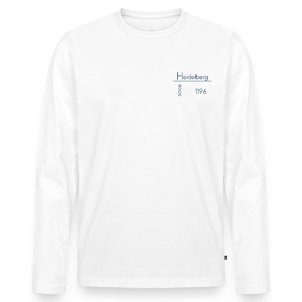 HERREN ORGANIC LANGARM-SHIRT - HEIDELBERG SINCE TRANSPARENT - Weiß