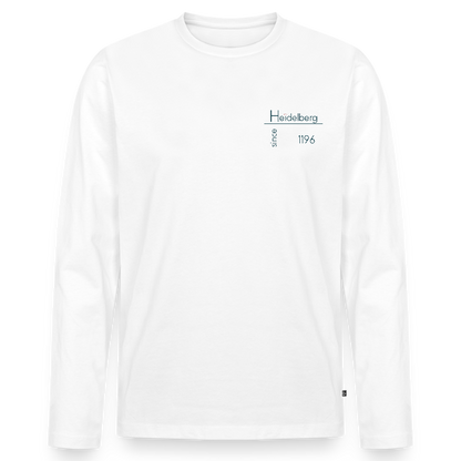 HERREN ORGANIC LANGARM-SHIRT - HEIDELBERG SINCE TRANSPARENT - Weiß