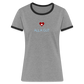 DAMEN KONTRAST SHIRT- ALLA GUT DARK - Grau meliert/Schwarz