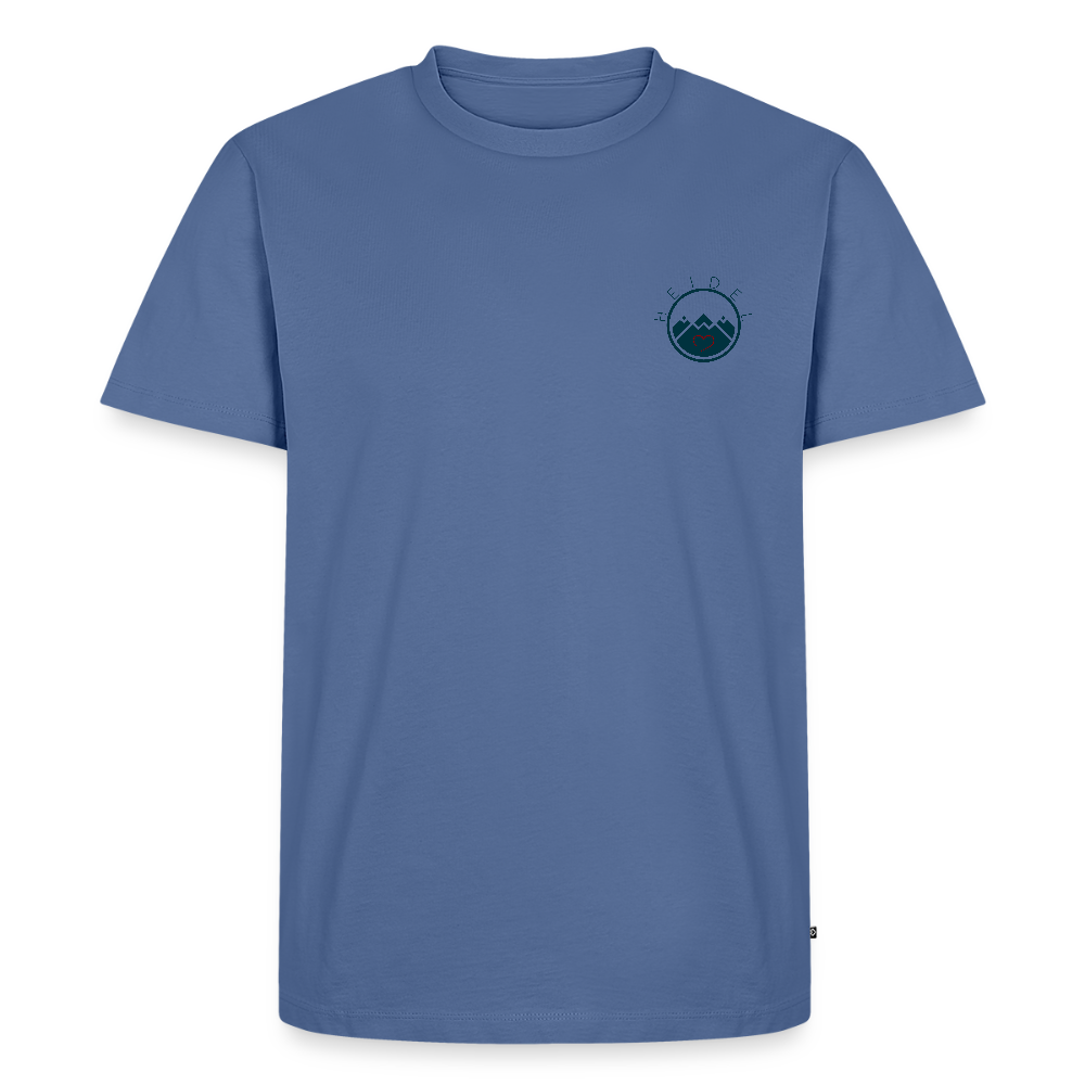 HERREN ORGANIC SHIRT - HEIDELBERGER SCHLOSS (DESIGN HINTEN) TRANSPARENT - Taubenblau