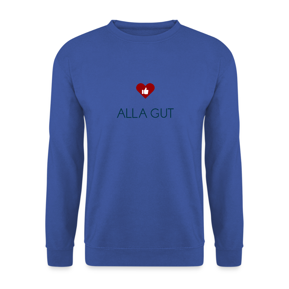 UNISEX SWEATSHIRT - ALLA GUT TRANSPARENT - Royalblau