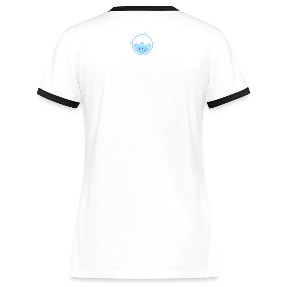 DAMEN KONTRAST SHIRT- ALLA GUT DARK - Weiß/Schwarz