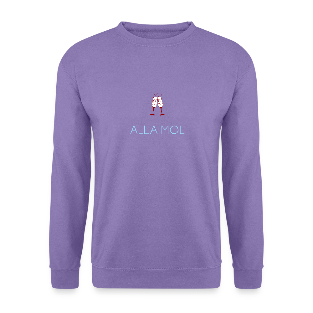 UNISEX SWEATSHIRT - ALLA MOL SEKT TRANSPARENT - Lavendel