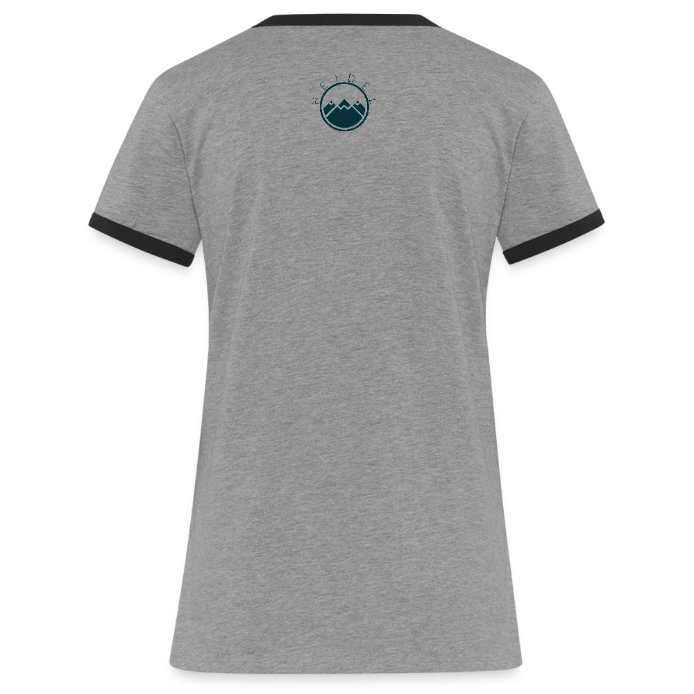 DAMEN KONTRAST SHIRT - NUFF UN NUNNA TRANSPARENT - Grau meliert/Schwarz