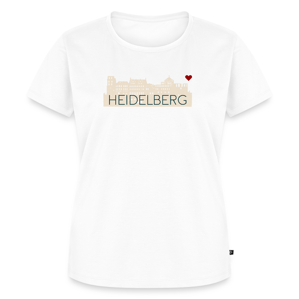 DAMEN ORGANIC SHIRT - HEIDELBERGER SCHLOSS TRANSPARENT - Weiß