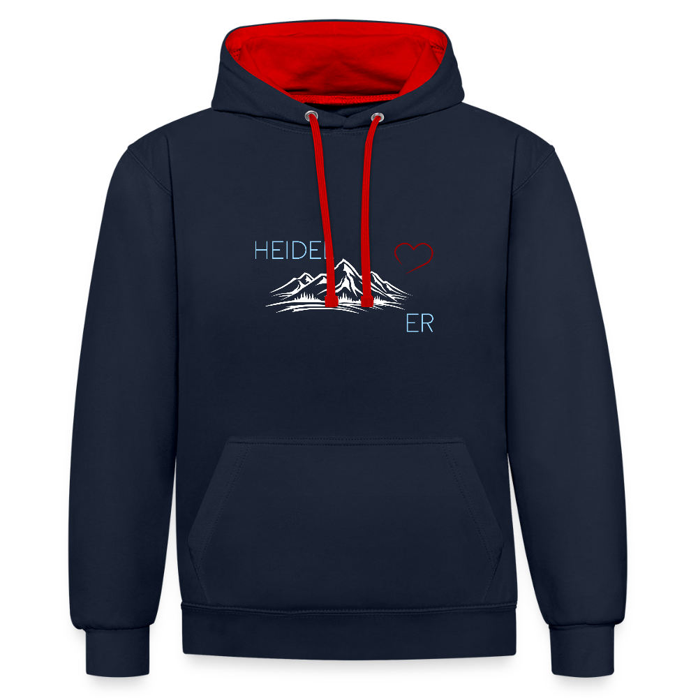 UNISEX HOODIE - HEIDEL(BERG)ER MIT HERZ DARK - Navy/Rot