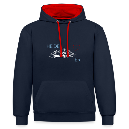 UNISEX HOODIE - HEIDEL(BERG)ER MIT HERZ DARK - Navy/Rot