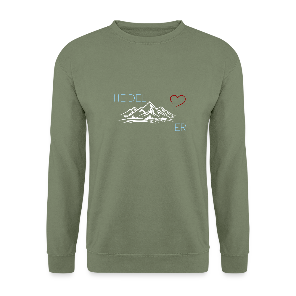 UNISEX SWEATSHIRT - HEIDEL(BERG)ER  MIT HERZ DARK - Armeegrün