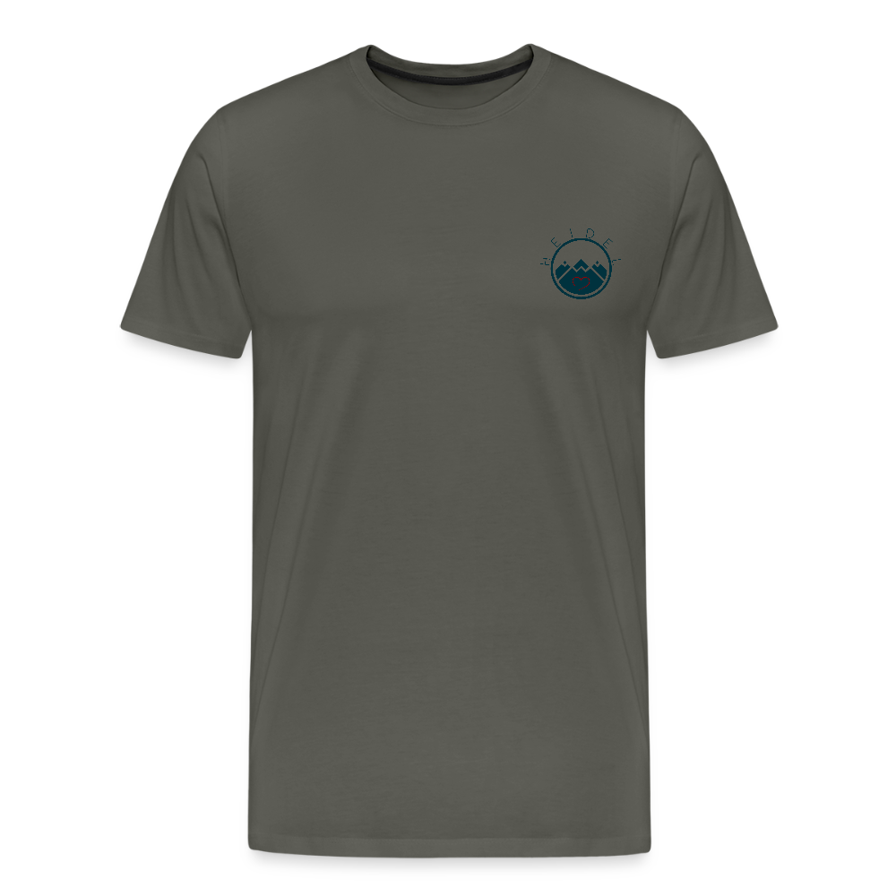 HERREN ORGANIC SHIRT - HEIDELBERGER SCHLOSS (DESIGN HINTEN) TRANSPARENT - Asphalt