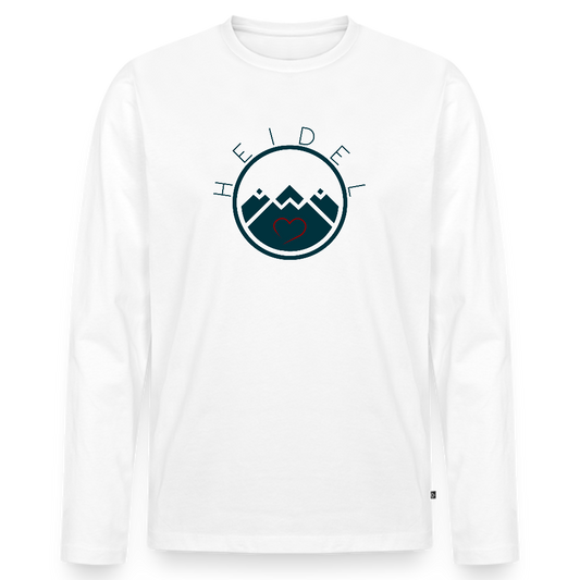 HERREN ORGANIC LANGARM-SHIRT - HEIDELSTORE TRANSPARENT - Weiß