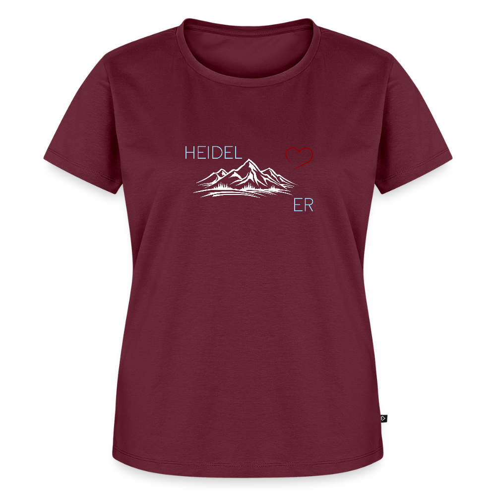 DAMEN ORGANIC SHIRT - HEIDEL(BERG)ER DARK - Burgunderrot