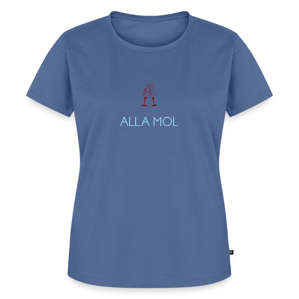 DAMEN ORGANIC SHIRT - ALLA MOL DARK - Taubenblau