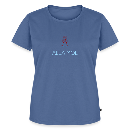 DAMEN ORGANIC SHIRT - ALLA MOL DARK - Taubenblau