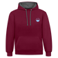 UNISEX HOODIE - IN NEINE UFF DA ZEIL RUGBY DARK - Weinrot/Anthrazit