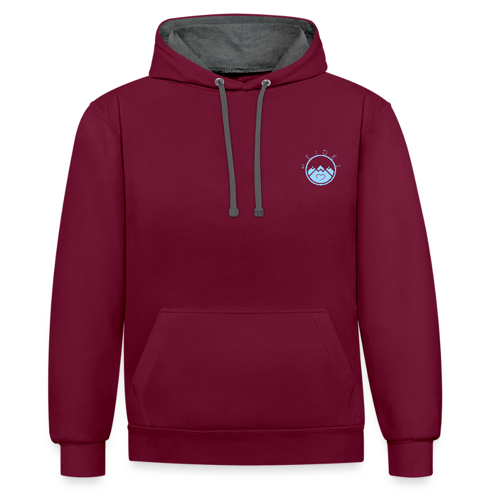 UNISEX HOODIE - IN NEINE UFF DA ZEIL RUGBY DARK - Weinrot/Anthrazit