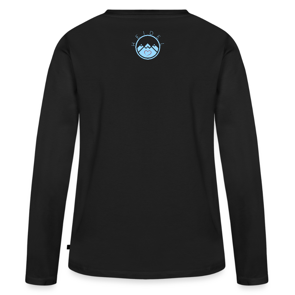 DAMEN ORGANIC LANGARM-SHIRT - ALTE BRÜCKE DAHÄM DARK - Schwarz