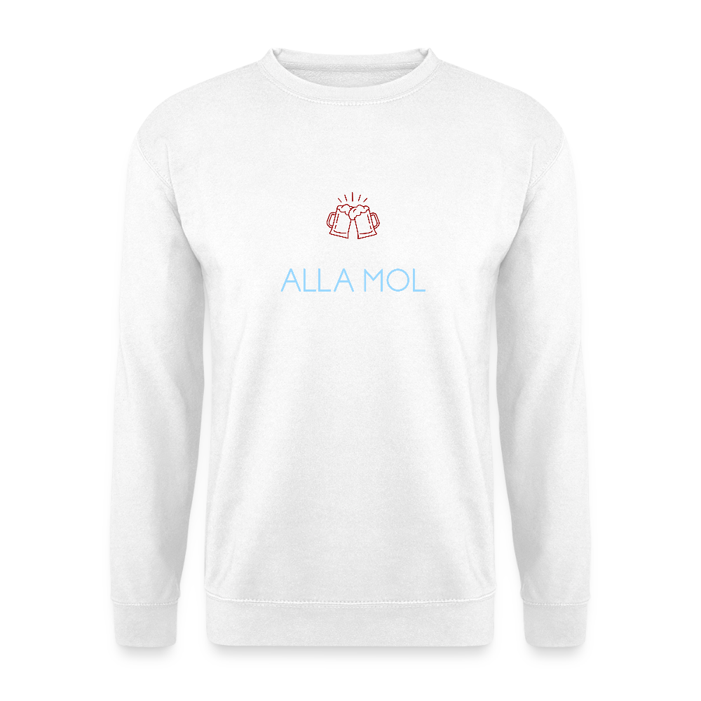 UNISEX SWEATSHIRT - ALLA MOL BIER DARK - Weiß