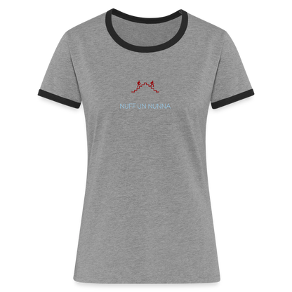 DAMEN KONTRAST SHIRT - NUFF UN NUNNA DARK - Grau meliert/Schwarz