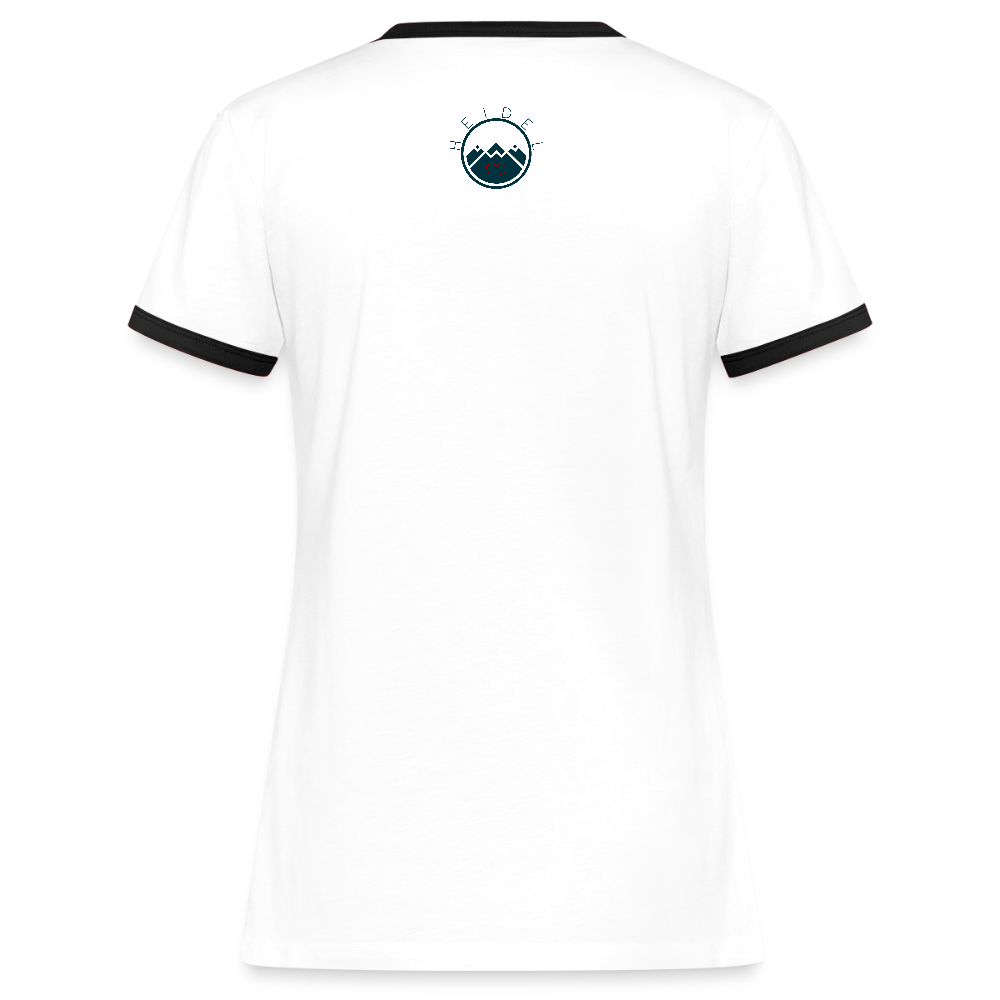 DAMEN KONTRAST SHIRT - ALLA MOL TRANSPARENT - Weiß/Schwarz