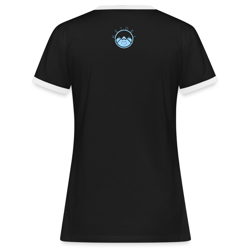 DAMEN KONTRAST SHIRT- ALLA GUT DARK - Schwarz/Weiß