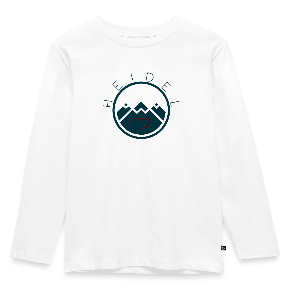 KINDER PREMIUM LANGARM-SHIRT - HEIDELSTORE TRANSPARENT - Weiß