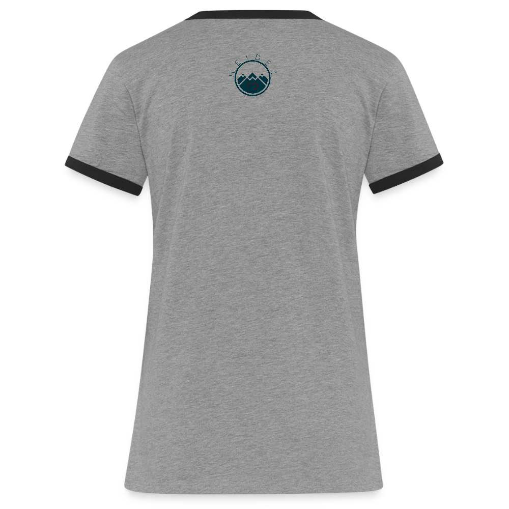 DAMEN KONTRAST SHIRT - ALLA MOL TRANSPARENT - Grau meliert/Schwarz