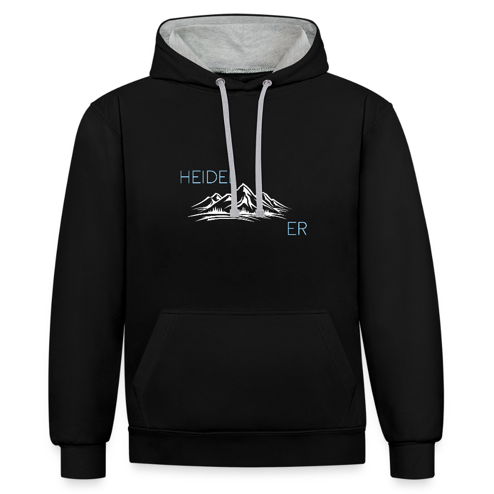 UNISEX HOODIE - HEIDEL(BERG)ER DARK - Schwarz/Grau meliert