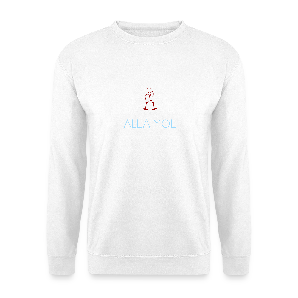 UNISEX SWEATSHIRT - ALLA MOL SEKT TRANSPARENT - Weiß