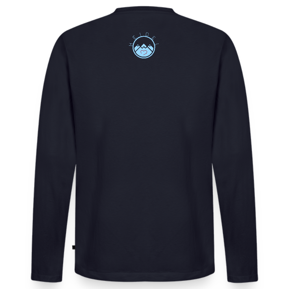 HERREN ORGANIC LANGARM-SHIRT - ALTE BRÜCKE HEIDELBERG DARK - Navy